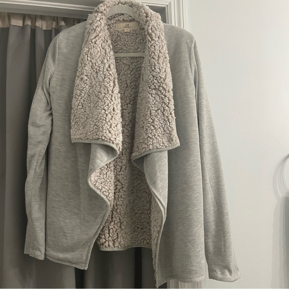 THREAD & SUPPLY Soft Gray Sherpa Jacket Small